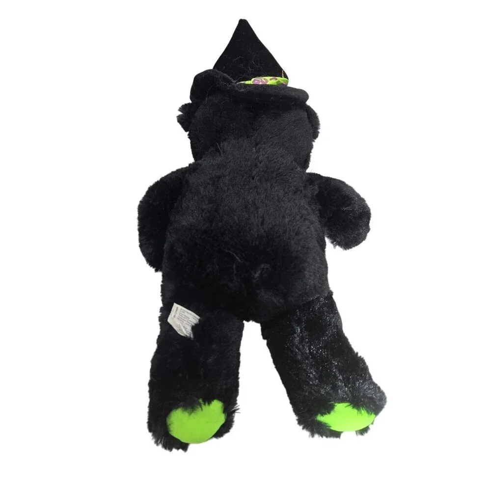 Fiesta Black Zombie Cat with Green Accents & Witch Hat and Blood‎ Shot Eyes